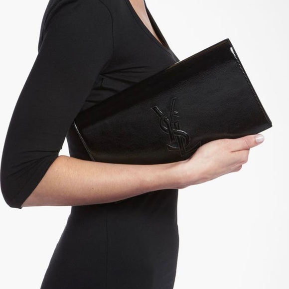 Belle De Jour Black Patent Leather clutch YSL - Picture 4 of 8